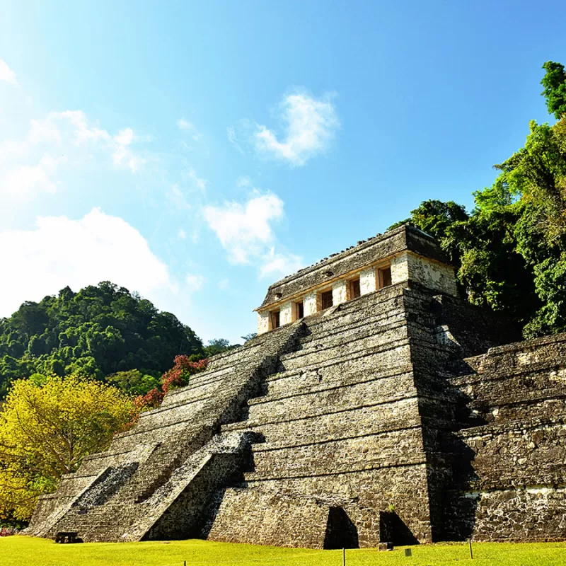 CASCADAS DE AGUA AZUL, MISOL HA Y ZONA ARQUEOLOGICA DE PALENQUE.